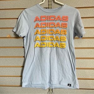 Adidas Light Blue Short‎ Sleeve T-shirt Kids XL 14 16